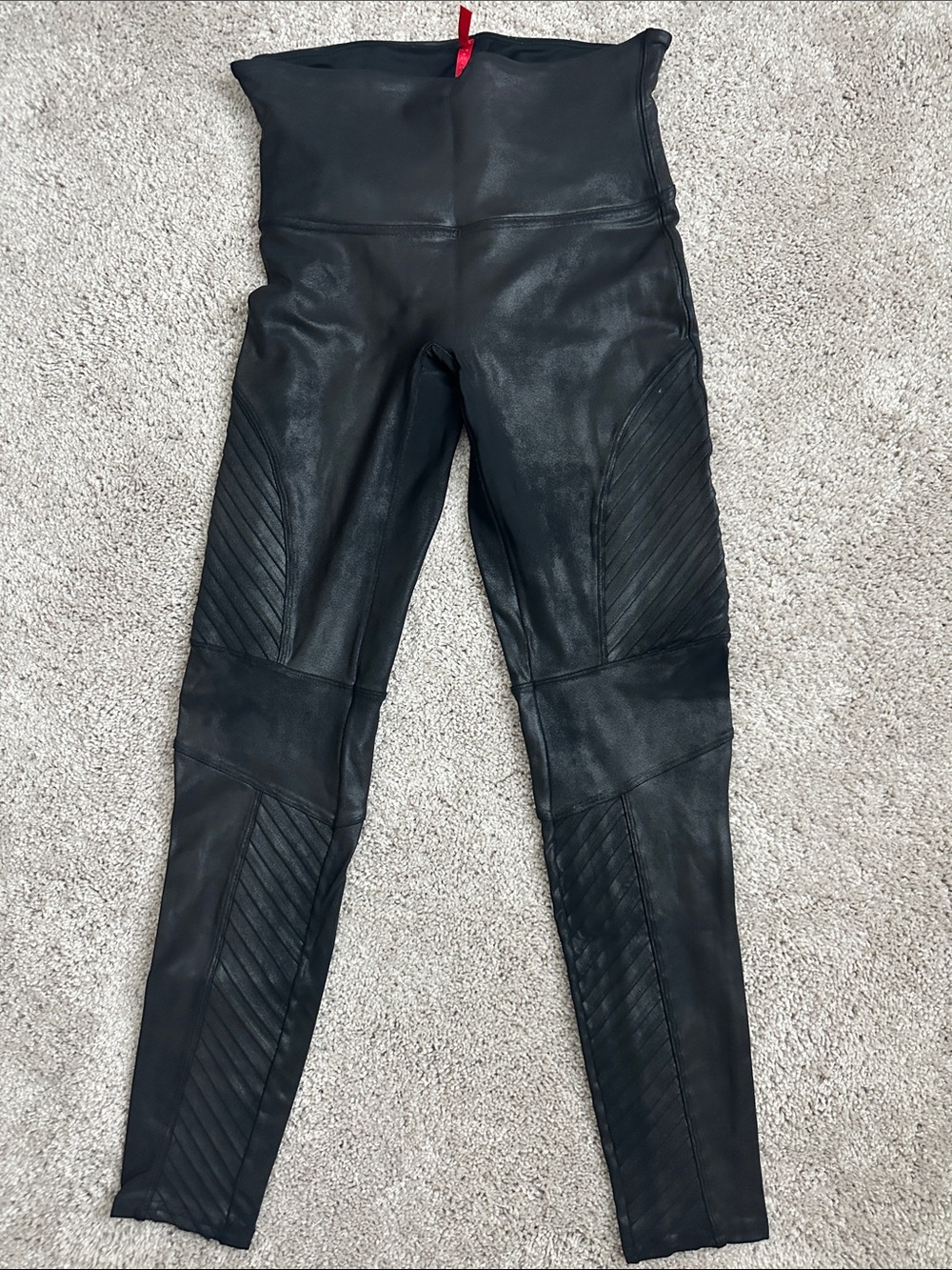 Spanx Faux Leather Moto Leggings
